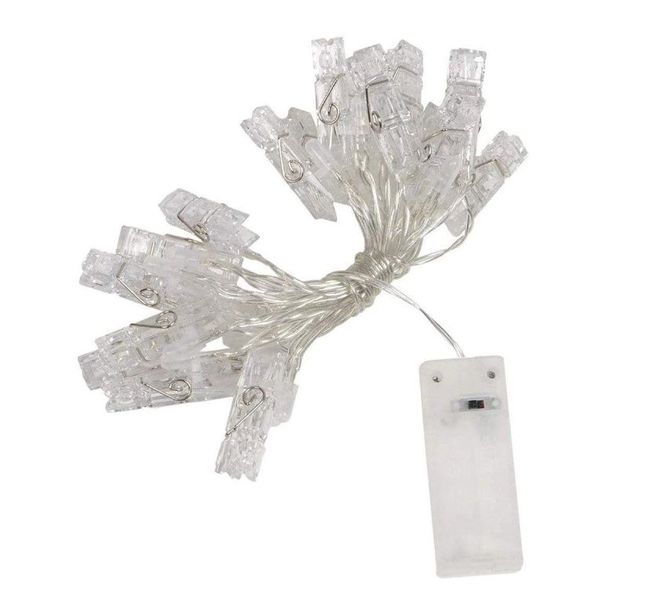3M Battery Powered Photo Clip String Lights LED Decorative Warm White Light
