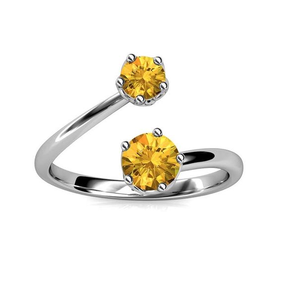 Crystalize 925 Silver November Birthstone Ring with Swarovski Crystals