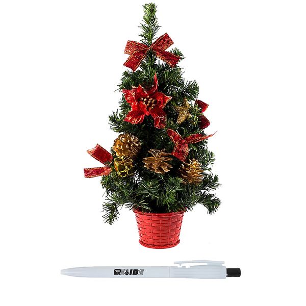 Artificial Festive Small Potted Christmas Tree Decoration With ReVibe Pen