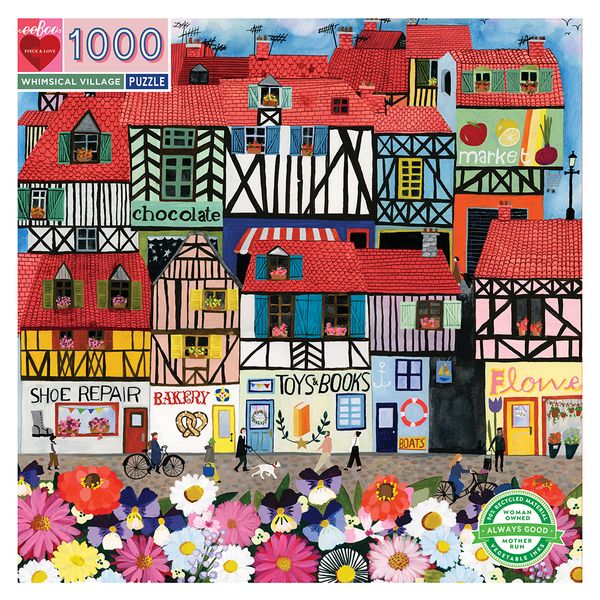 eeBoo Family Puzzle - Whimsical Village: 1000 Pieces