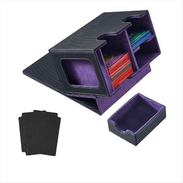 Card Deck Box Card Display with Dice Tray Deck Box Deck Box Purple