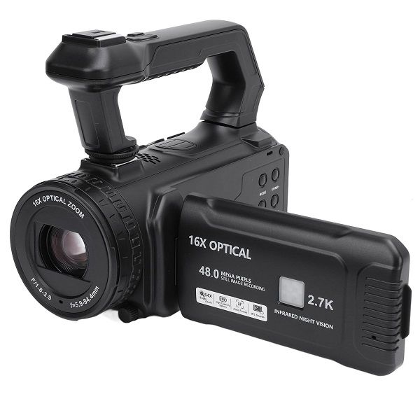 48MP Camcorder HD Vlogging Camera, 16X Zoom With 4 Inch IPS Touch Screen