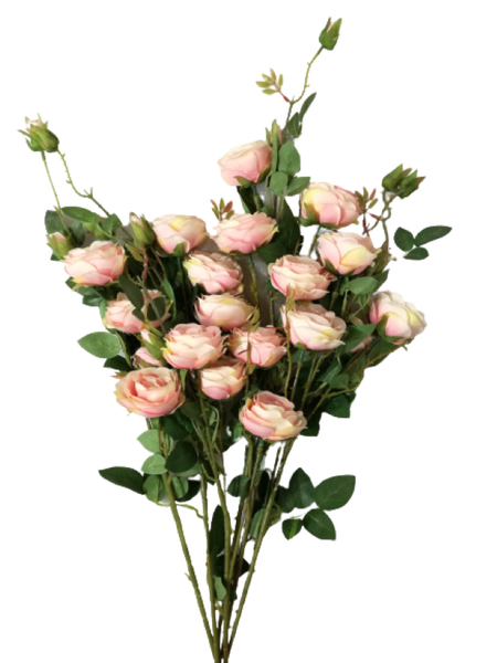 Artificial Flower 6 Piece 82cm Stem Open Bud Rose