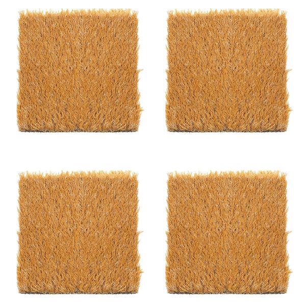 Pet Plastic Grass Texture Chicken Coop Mats Set Of 4 -31cm