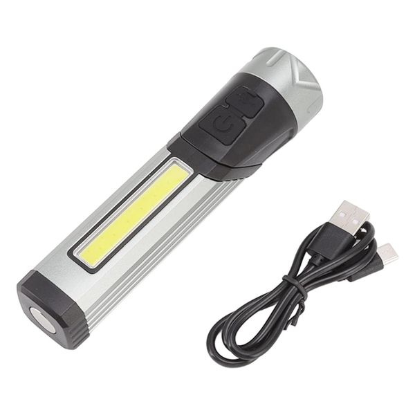 Rechargeable 90 Degree Angle LED + COB Flashlight- BT