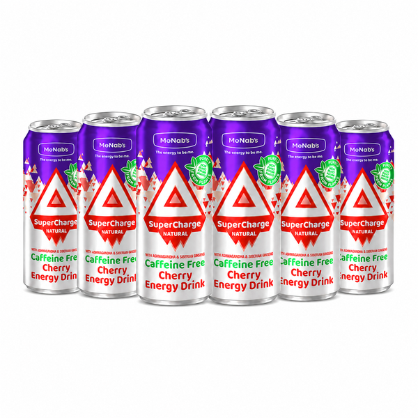 6 Pack | Energy Drink | Caffeine Free | Vegan | Cherry | 500ml | McNab's