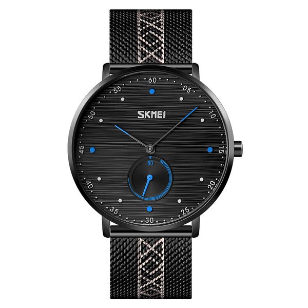 Men's Iqhawe Minimalism Space Black Mesh Watch