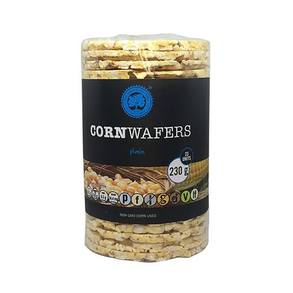 The Choc Tree - Corn Wafers Plain - 230g - 12 Pack