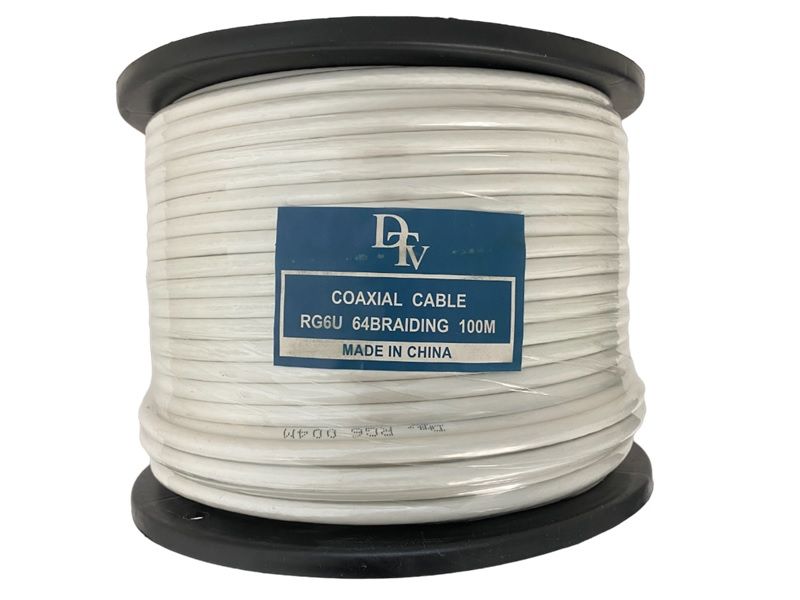 DTV RG6U: 100meter Coaxial Cable - 4K Streaming, Crystal-Clear Connectivity