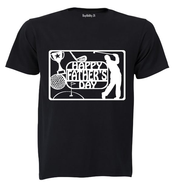 Happy Fathers Day - Golfer - Adults - T-Shirt - Grey