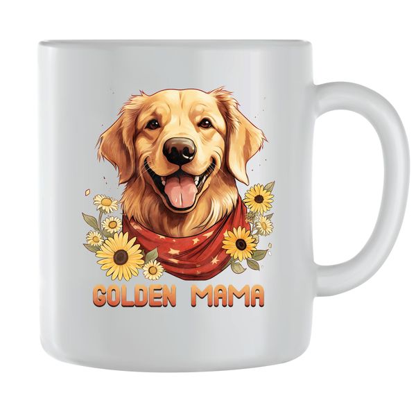 GR Mama Coffee Mugs for Men Women Trendy Golden Retriever Graphic Cups 109