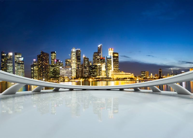 Wall Art Canvas - Empty Floor and Modern Cityscape