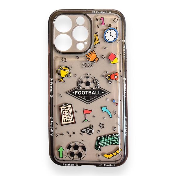 AMA Soccer Pattern Protective Silicon Case For iPhone 14 Pro Max