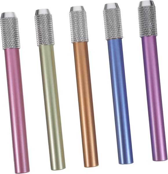 5Pcs Metal Pencil Extenders for Artists Non Slip Crayon Extension Tools