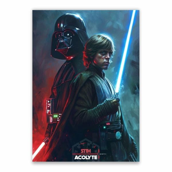 Luke Skywalker And Darth Vader Poster - A1
