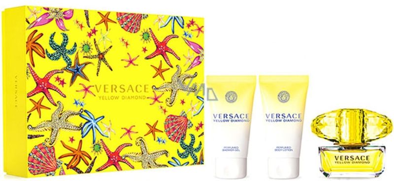 Versace Ladies Yellow Diamond 3 Piece Gift Set (Parallel Import)