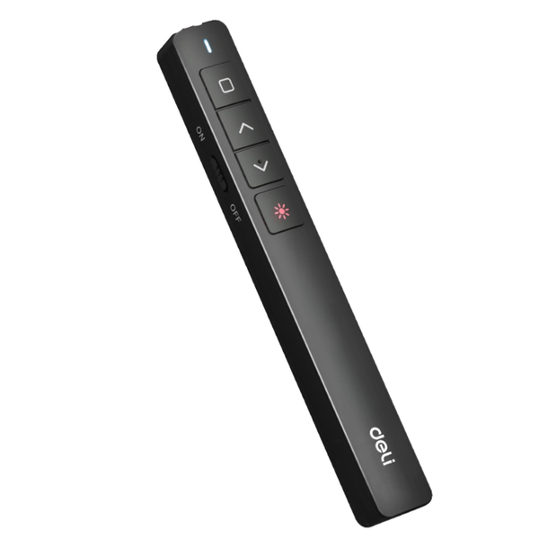 DELI 1PCS Black Laser Pen - 100m Range, Red Light