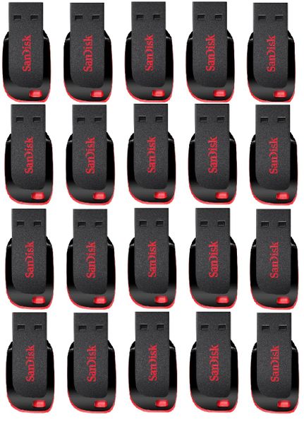 Sandisk 64GB USB - Cruzer Blade - Set of 20 - SBR Bundle