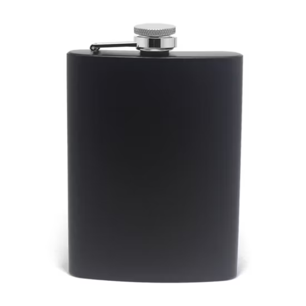 Stainless Steel Hip Flask 8oz(237 ml) - Black