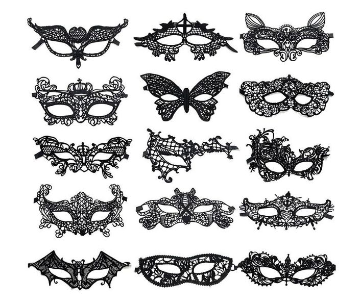 15 Pcs Masquerade Mask for Women Venetian Lace
