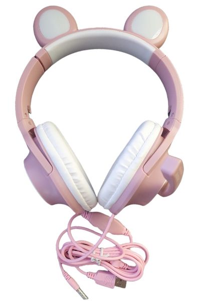 Cat Ear Wired Gaming Headphones - Pink