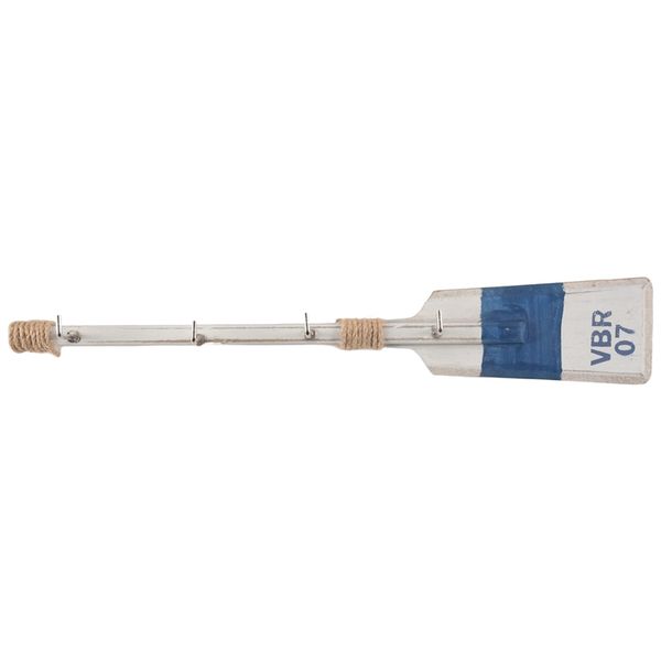 40cm Nautical Wooden Oar Wall Decor with Hooks Paddle Adornment 1Piece