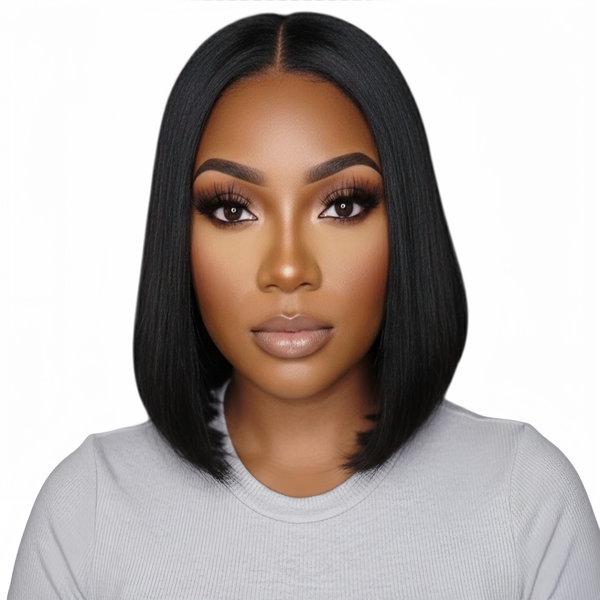 Marigold 10 inch Straight Short Bob Wig - Human Hair with 13x4 Lace Front