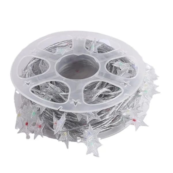 LED Warm Light Five-pointed Star Decoration Turntable Light String