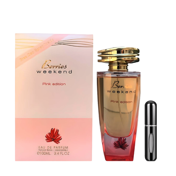 Berries Weekend Pink with Deo EDP - 100ml + Refillable Decant with Perfume