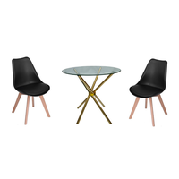 3 Piece Table and Wooden Leg Chairs