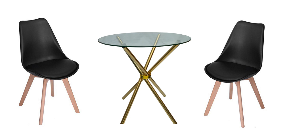 3 Piece Table and Wooden Leg Chairs Shop Today. Get it Tomorrow