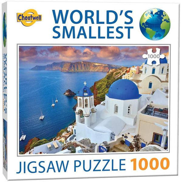 World's Smallest 1000 Piece Puzzle-Santorini