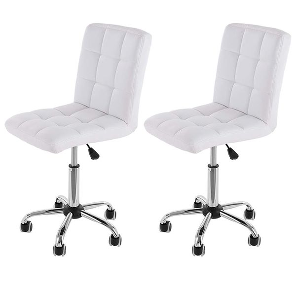 2 Set Bar Stools Soft Leather Kitchen Chairs Home Bar Furniture