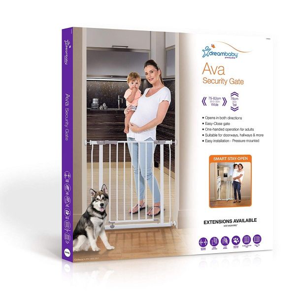 Dreambaby G2095 Ava Doorway Gate - White (75cm to 81cm)