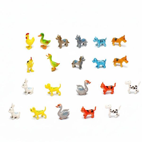 Mini Farm Animal Figurines - 2 Pack, 10 Pcs Each - Kids Toy