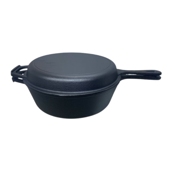 CDH-2017 Heavy-Duty Dual-Purpose Cast Cooking Pot with Lid