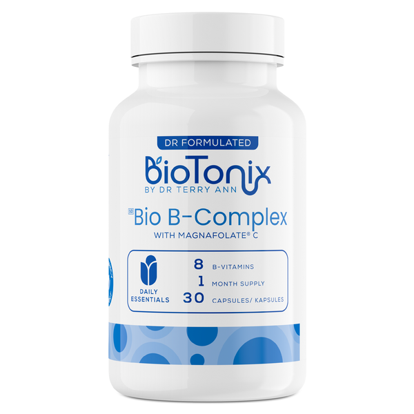 Bio B-Complex by DrTerryAnn | Real Energy, Mood + Mental Clarity | 30 Caps