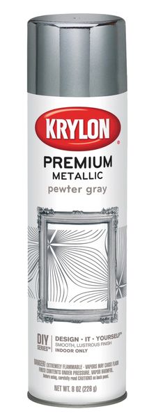 Krylon Premium Metallic Pewter Gray - 236ml