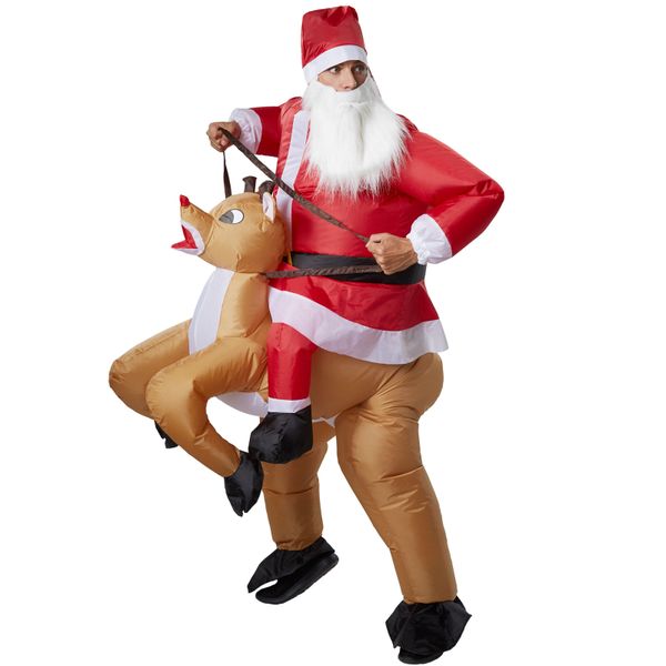 Airmate - Inflatable Costume - Christmas Santa On Reindeer
