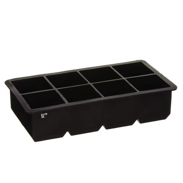 Silicone Ice Cube Tray Mould with Lid - Making 8 Giant Ice Cubes
