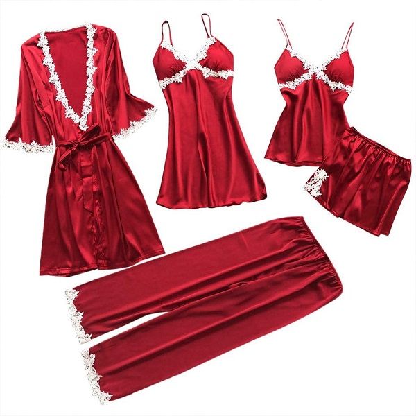 Latin Silk 5 Piece Sleepwear