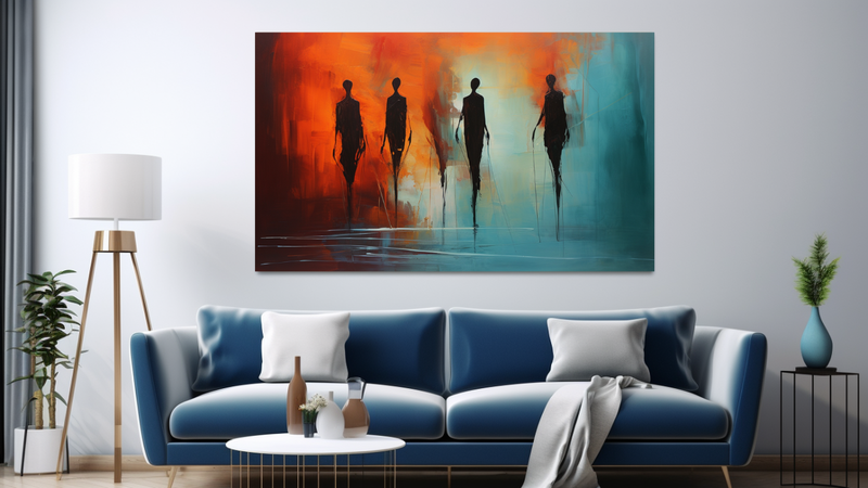 Canvas Wall Art - Ethereal Silhuettes Abstract - JT0216