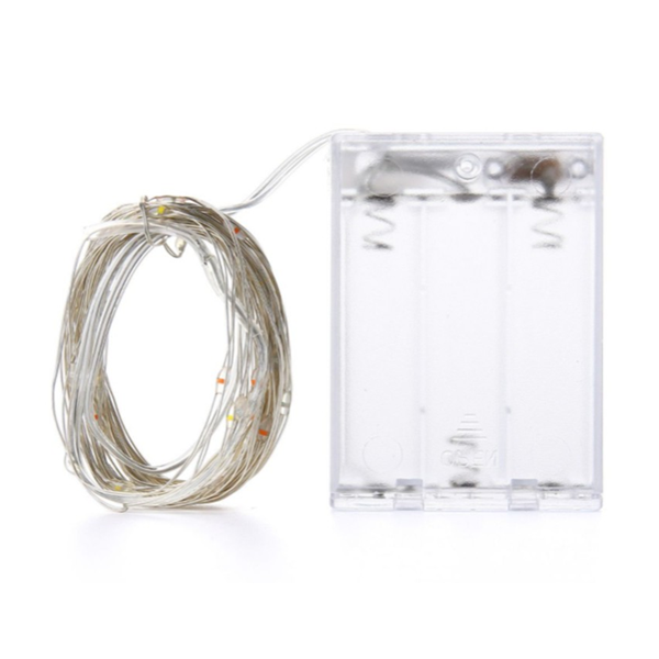 10M Battery Powered Copper Wire Fair Light-White