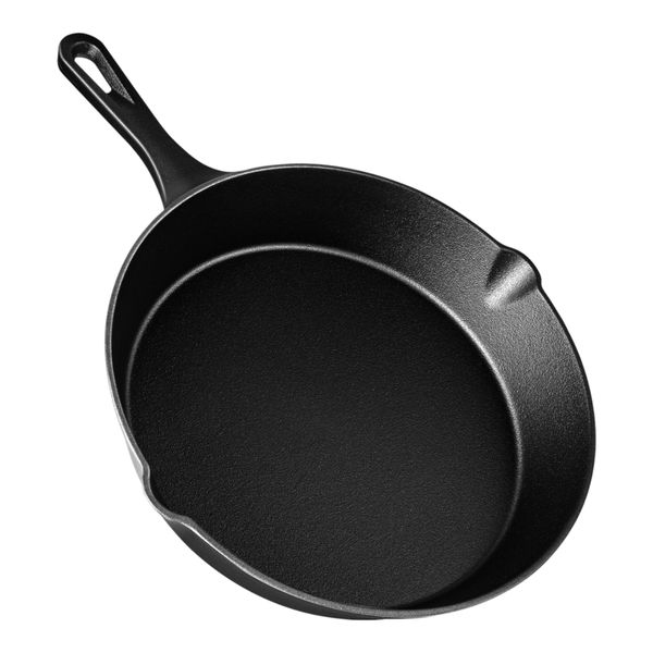 Fry Pan 25cm Round Cast Iron with Handle