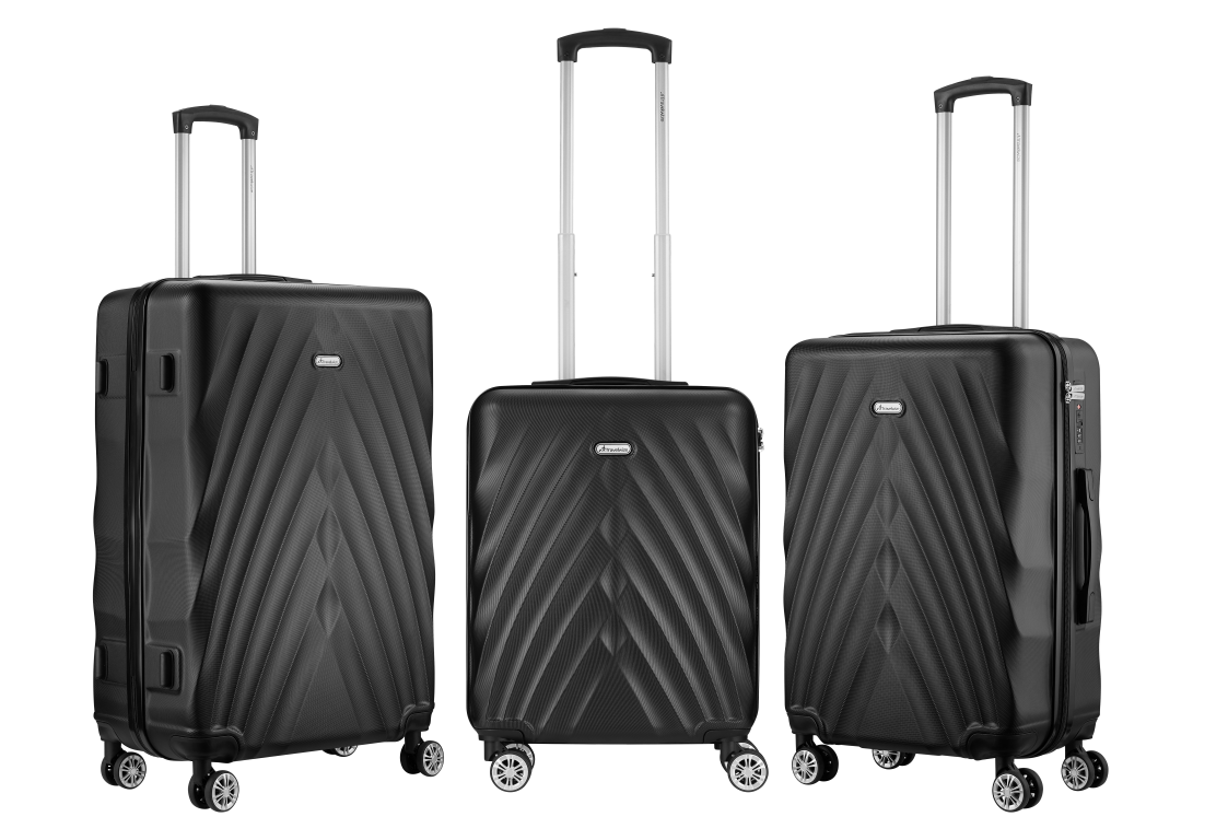 Travelwize Terra ABS Hardshell 4-Wheels Spinner 3 Piece Luggage Set