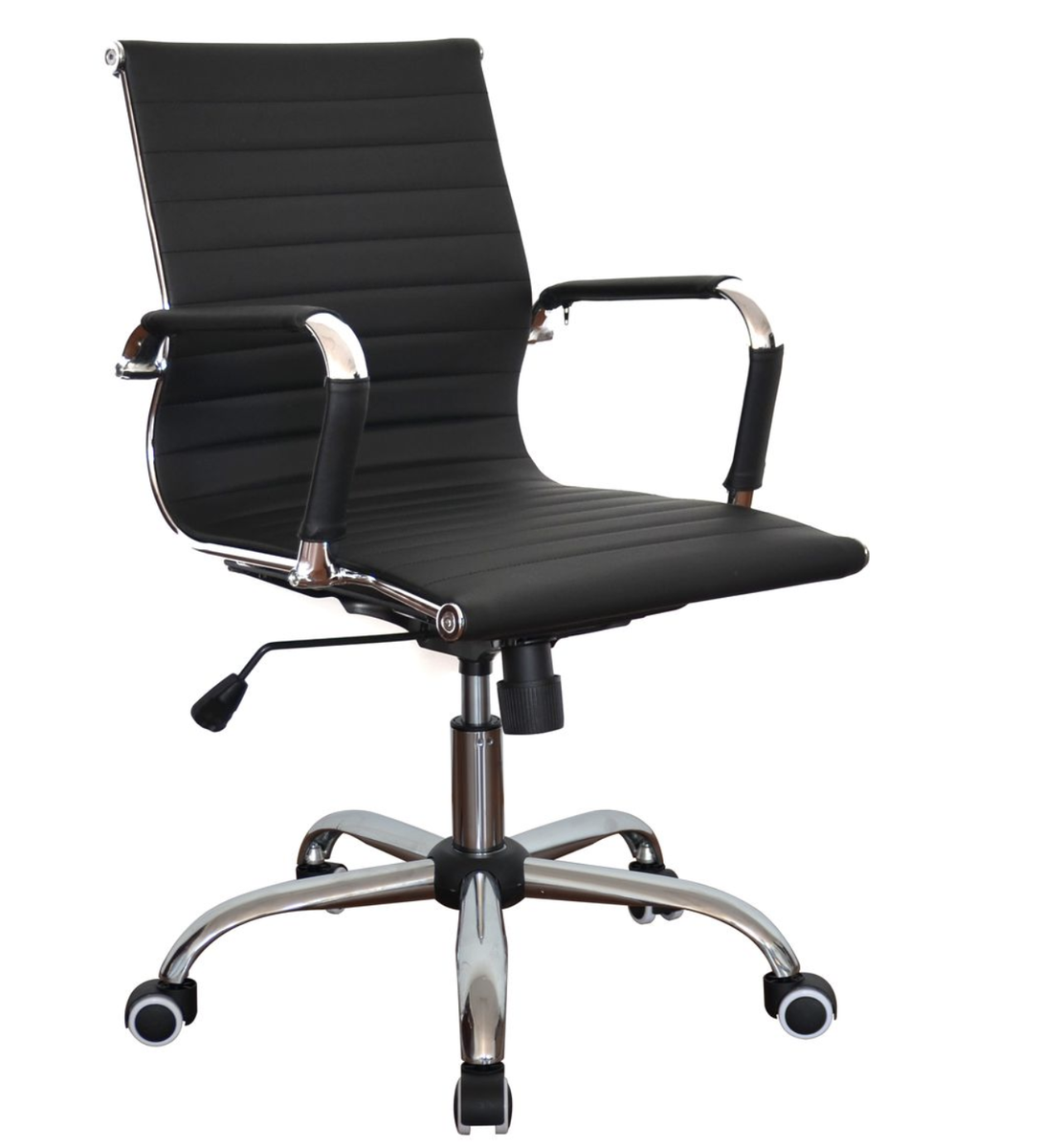 Gen Ems Medium Back PU Leather Office Chair - Adjustable Height & Ergonomic