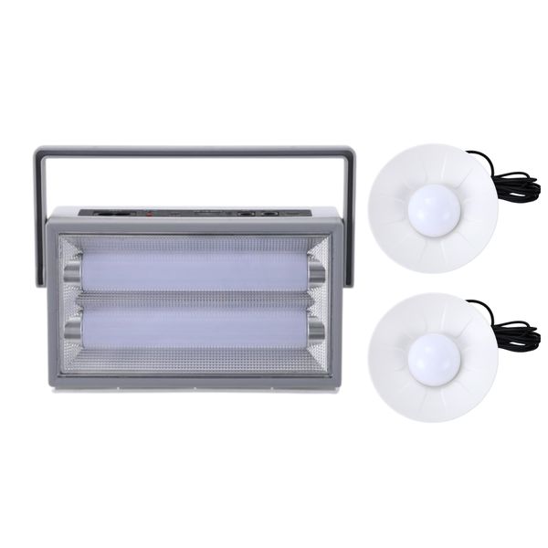 Solar LED Rechargeable Light with 2 Adjustable Lamps