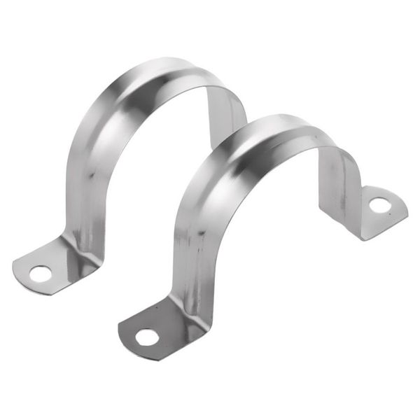 2 Stainless Steel U-Shaped Pipe Clamps Half Pipe For Pipe Fittings Pipe