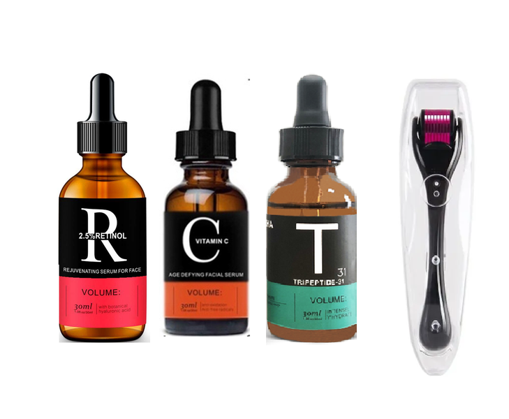 Envisha Youthful Skin Care Set with 0.5mm Derma Roller