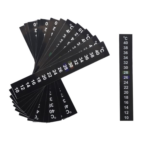 12 Pieces Portable Fish Tank Aquarium Stick-On Thermometer Sticker